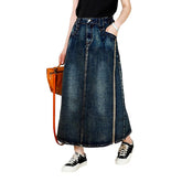 Vintage Jeansrock mit Bändern
